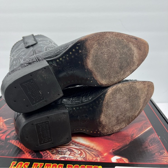 Los Altos Crocodile Cowboy Boots - Picture 11 of 15